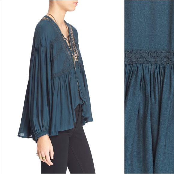 Free People Don’t Let It Go Peasant Top NWT - Picture 2 of 5